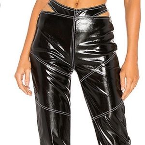 I.AM.GIA Patent Black Thong Pant